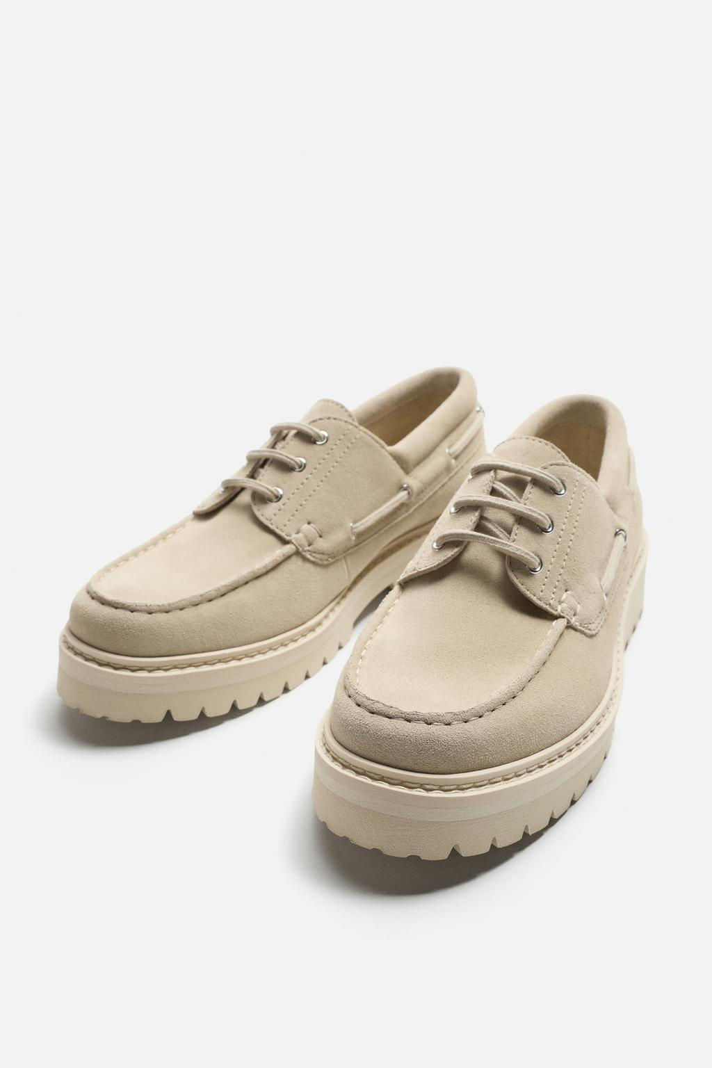 LEATHER DECK SHOES - Zara фото 14
