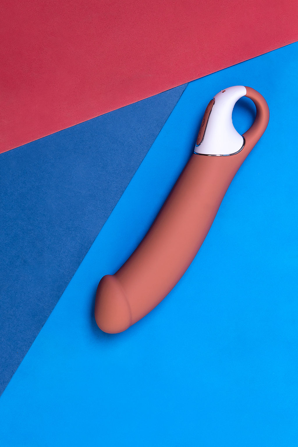 Нереалистичный вибратор Satisfyer Vibes Master, силикон, бежевый, 23,5 см.  фото 16