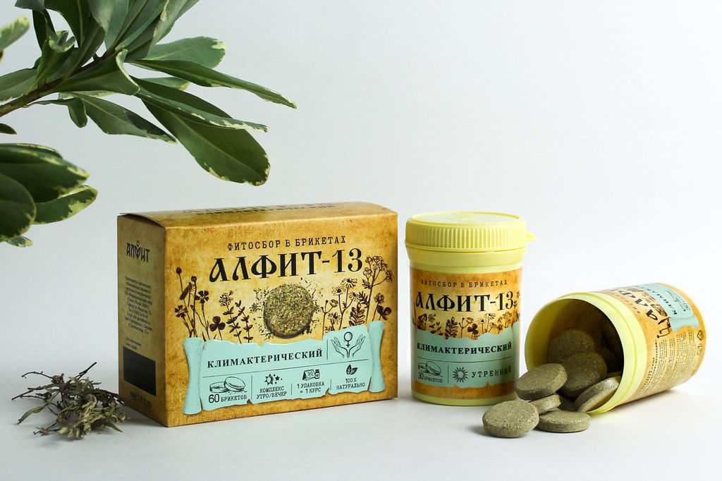 Алфит-13 Климактерический БАД в брикетах Алфит 1195
