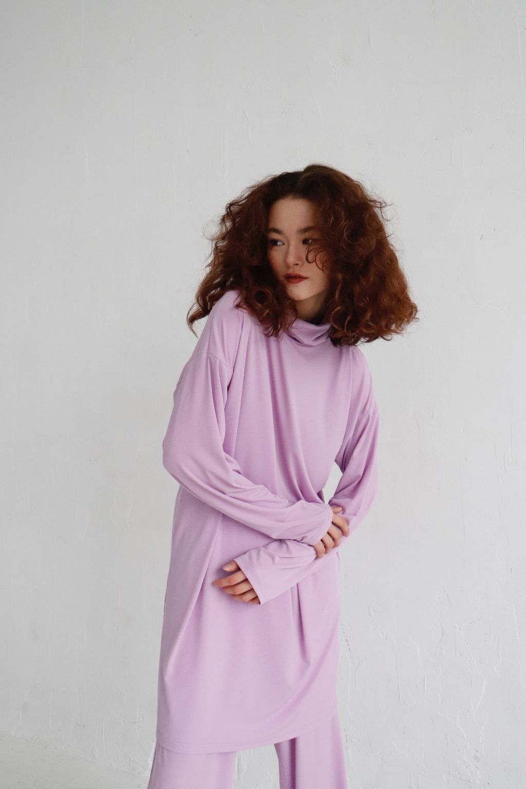 7389 Костюм трикотажный в стиле бохо лавандовый - Martichelli фото 5