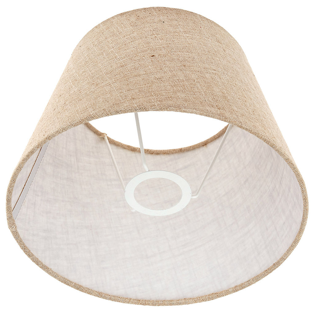 Светильник настольный Зефира д25см, h41,5см, абажур текстильный д25см, h18см, цвет - бежевый, основание керамическое д11,3см, h29см, глянцевая глазурь, цвет - сине-серый (Китай) - Домашняя мода фото 4