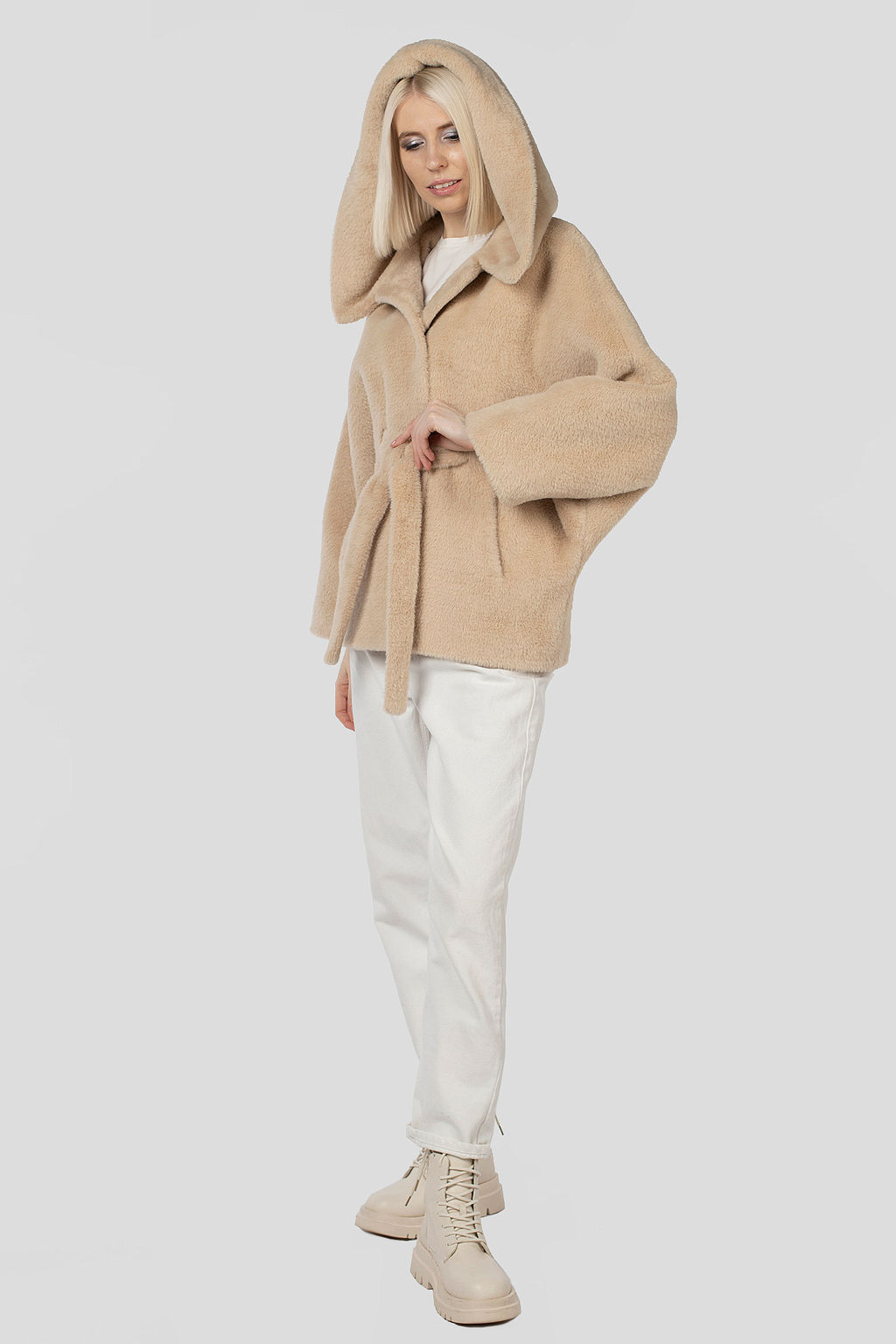 Пальто женское демисезонное (пояс) - El podio фото 5