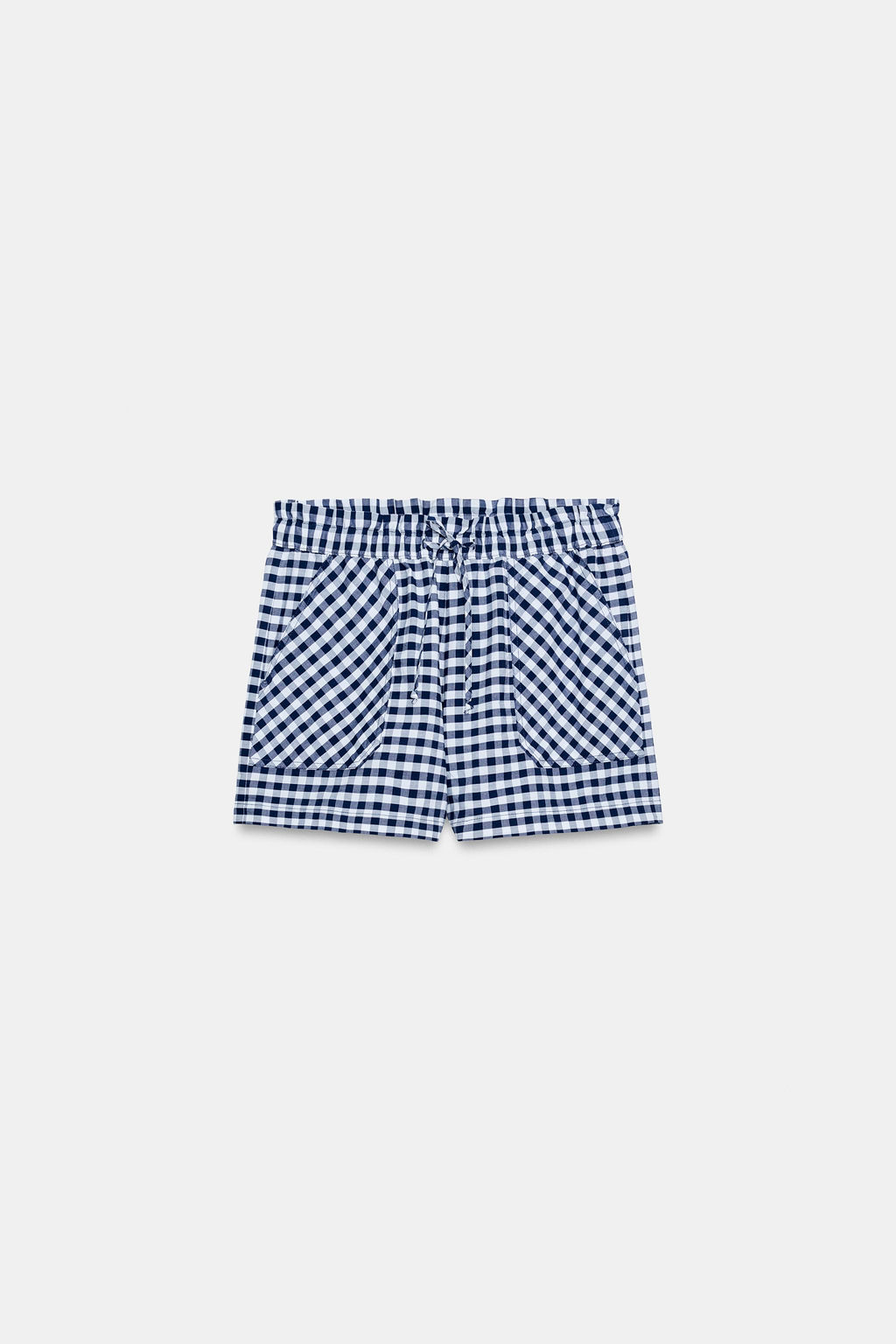 SHORTS CUADRO VICHY ZW COLLECTION / Blanco / Marino - Zara фото 9