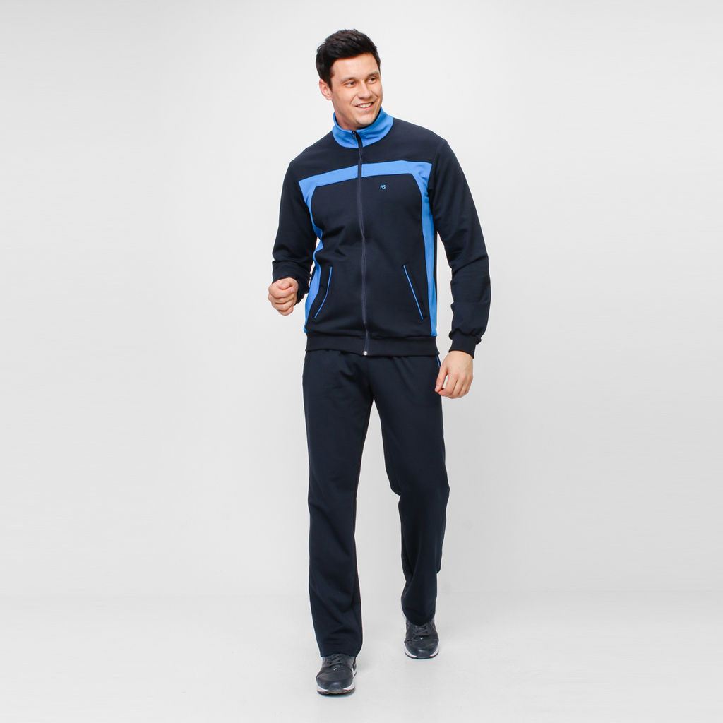 RODOS Спортивный костюм мужской весна/лето М-187 Синий/Меланж  фото 8