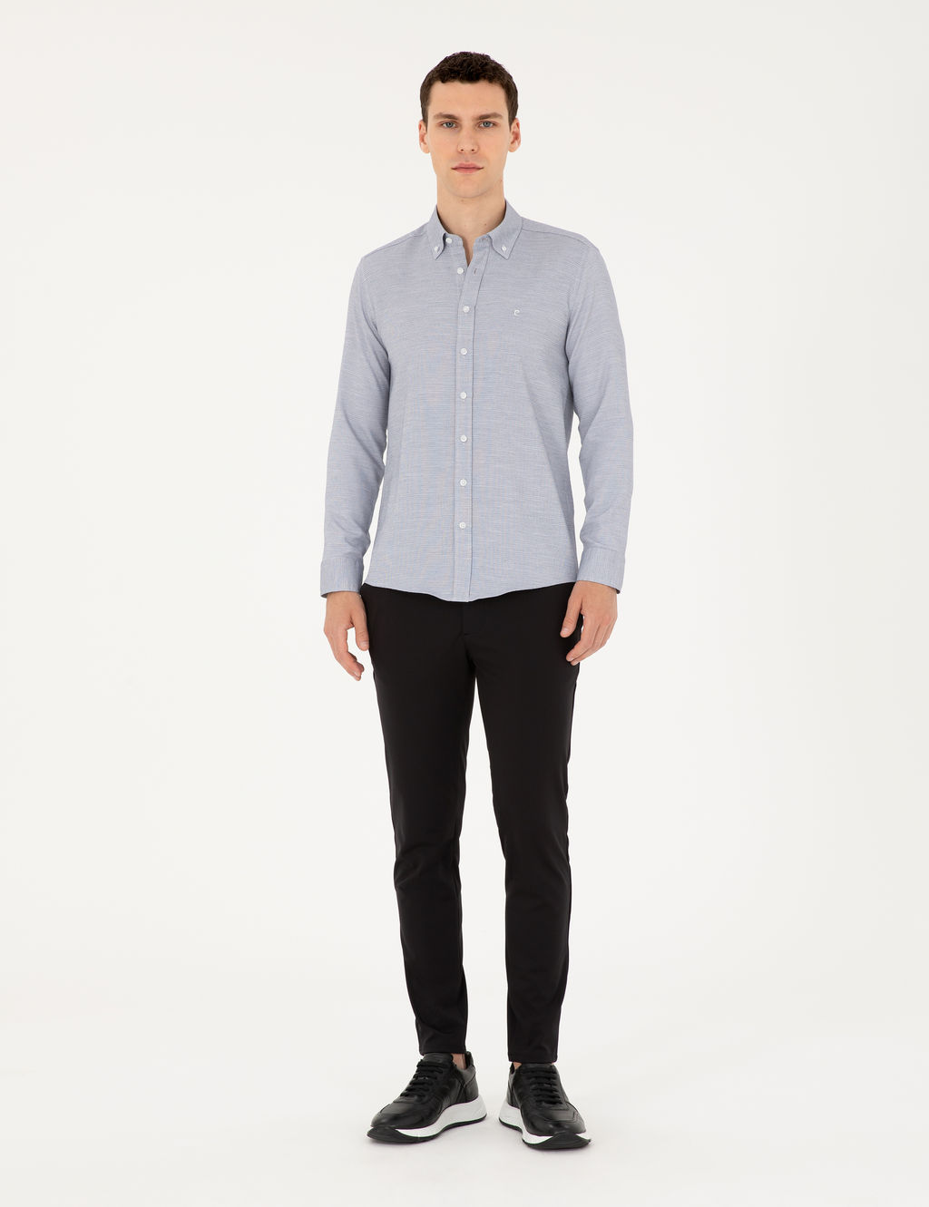 Lacivert Slim Fit Uzun Kollu G_mlek