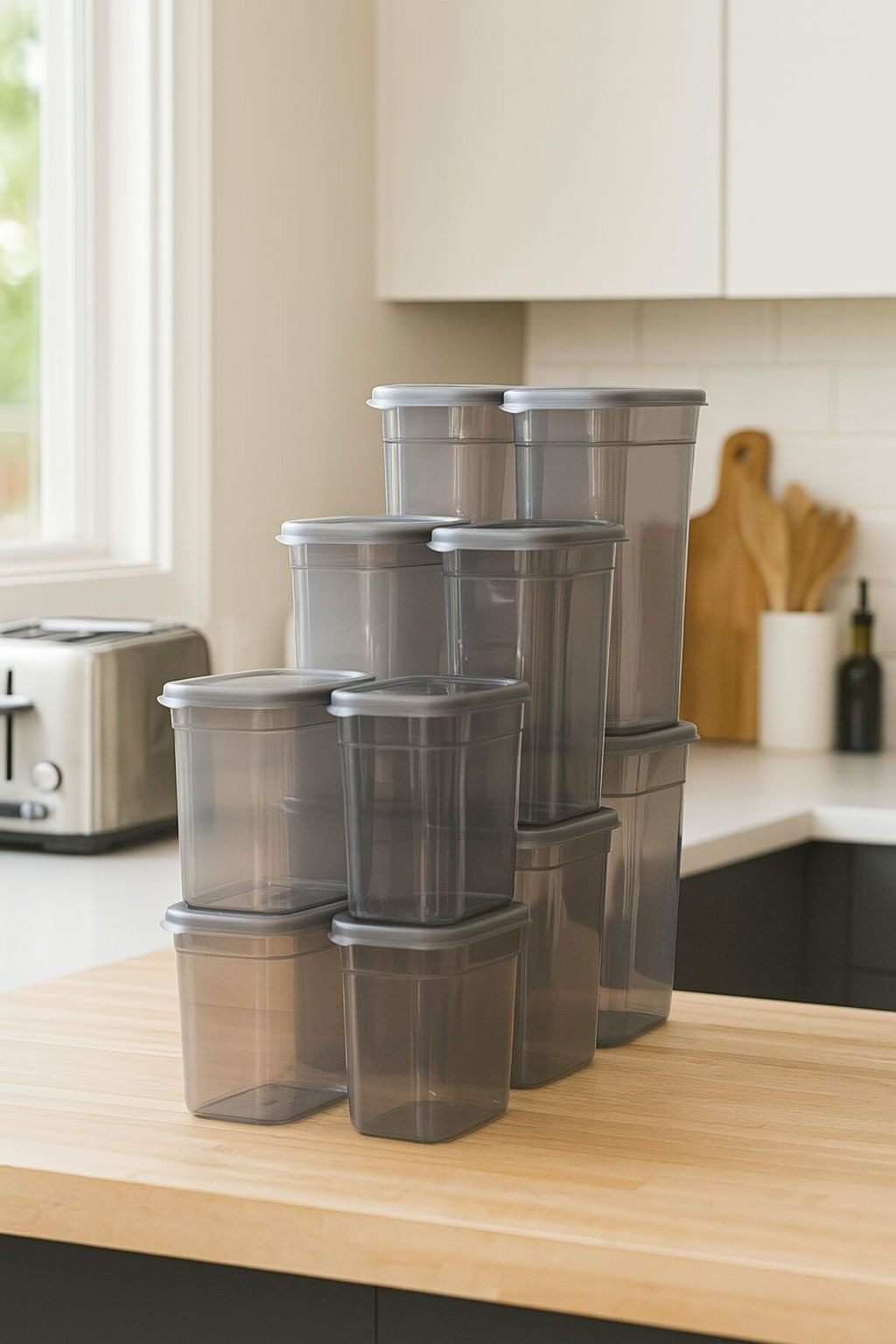 12li Plastik Etiketli Saklama Kab? Seti 4x( 1900ml, 1500ml, 1150ml )TPHSS25SKB00001