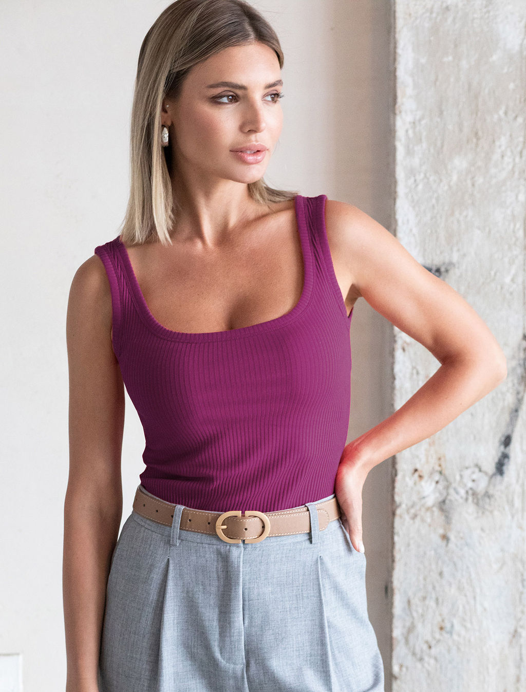 Топ Vilatte пурпурный