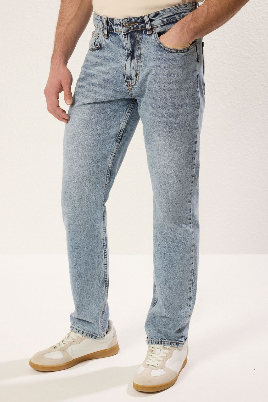 TRENDYOL MAN Lacivert %100 Pamuk Straight Fit Jeans Kot Pantolon TMNAW23JE00023 - Trendyolmilla фото 17