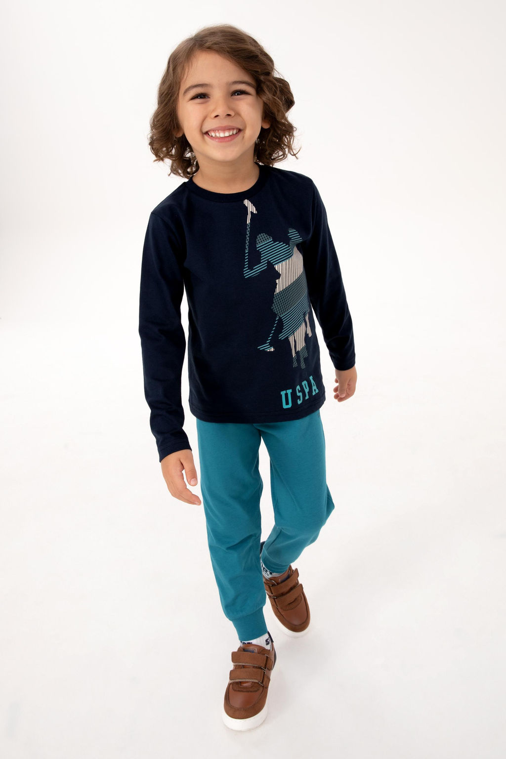 Erkek _ocuk Lacivert Pijama Tak_m_ Sepette S_rpriz _ndirim - U.s. polo assn фото 9