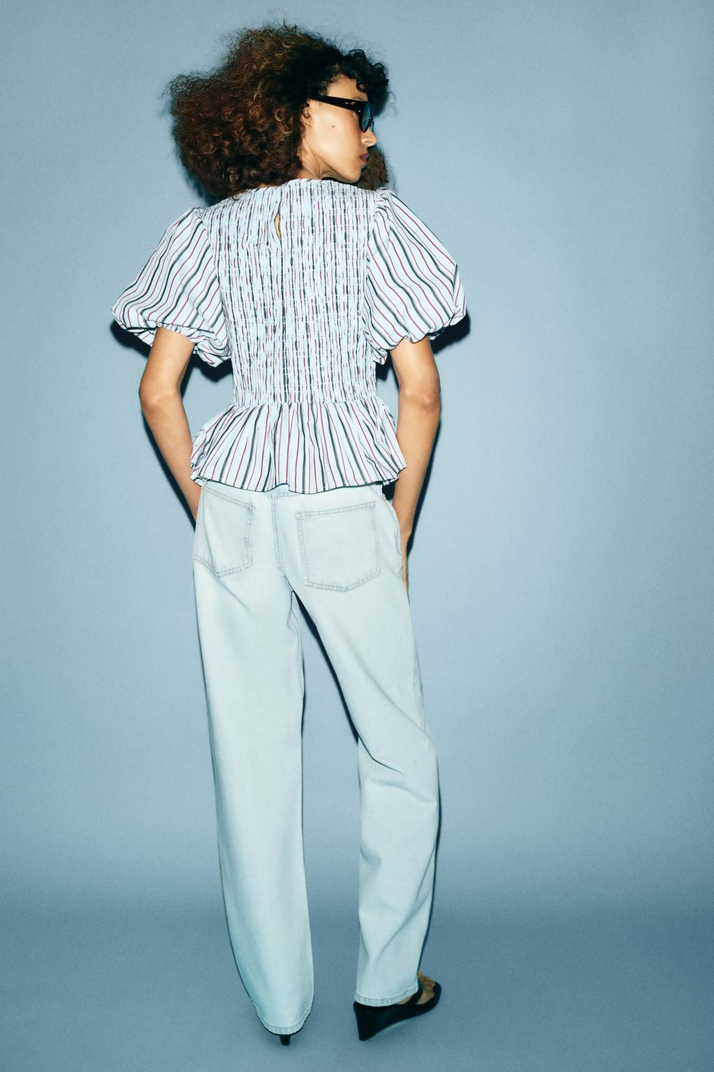 STRIPED SMOCKED TOP - Zara фото 5