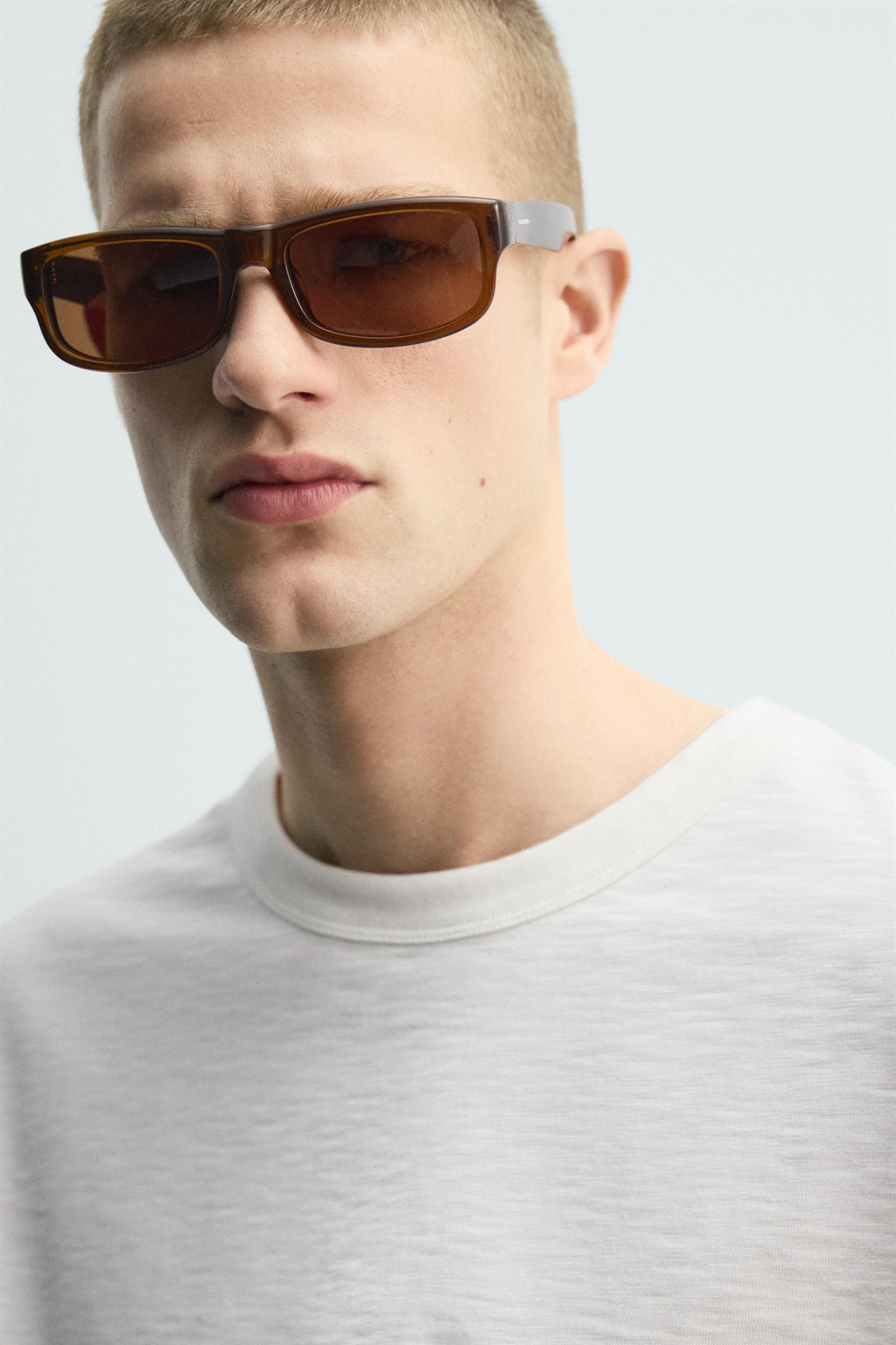 CAMISETA RELAXED FIT ESTRUCTURA FLAM? / Blanco - Zara фото 6