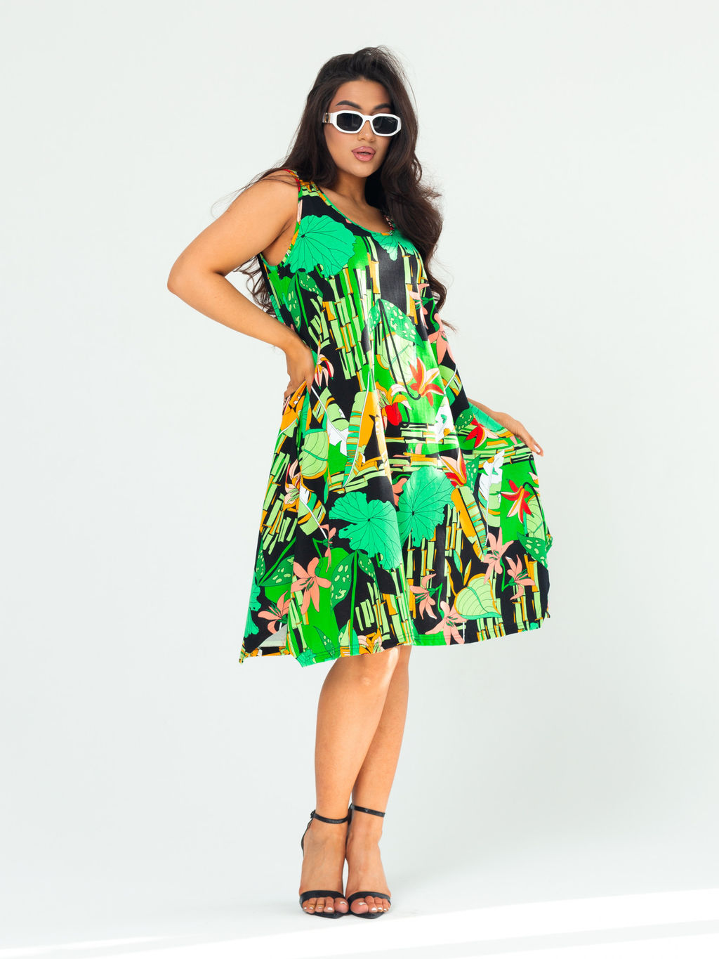 Сарафан женский кулирка ОЛИВИЯ ЗЕЛЕНЬ - Domtrik Домашний трикотаж фото 2