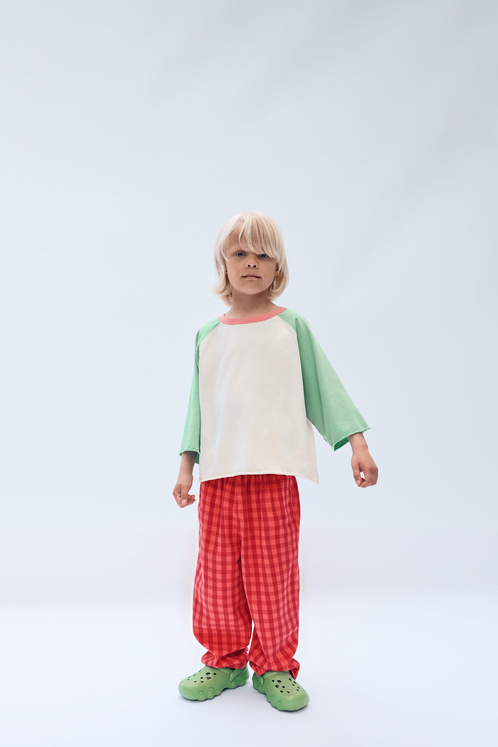 2-14 A?OS/ PANTAL?N BAGGY CUADRO VICHY LIMITED EDITION / Estampado - Zara фото 4