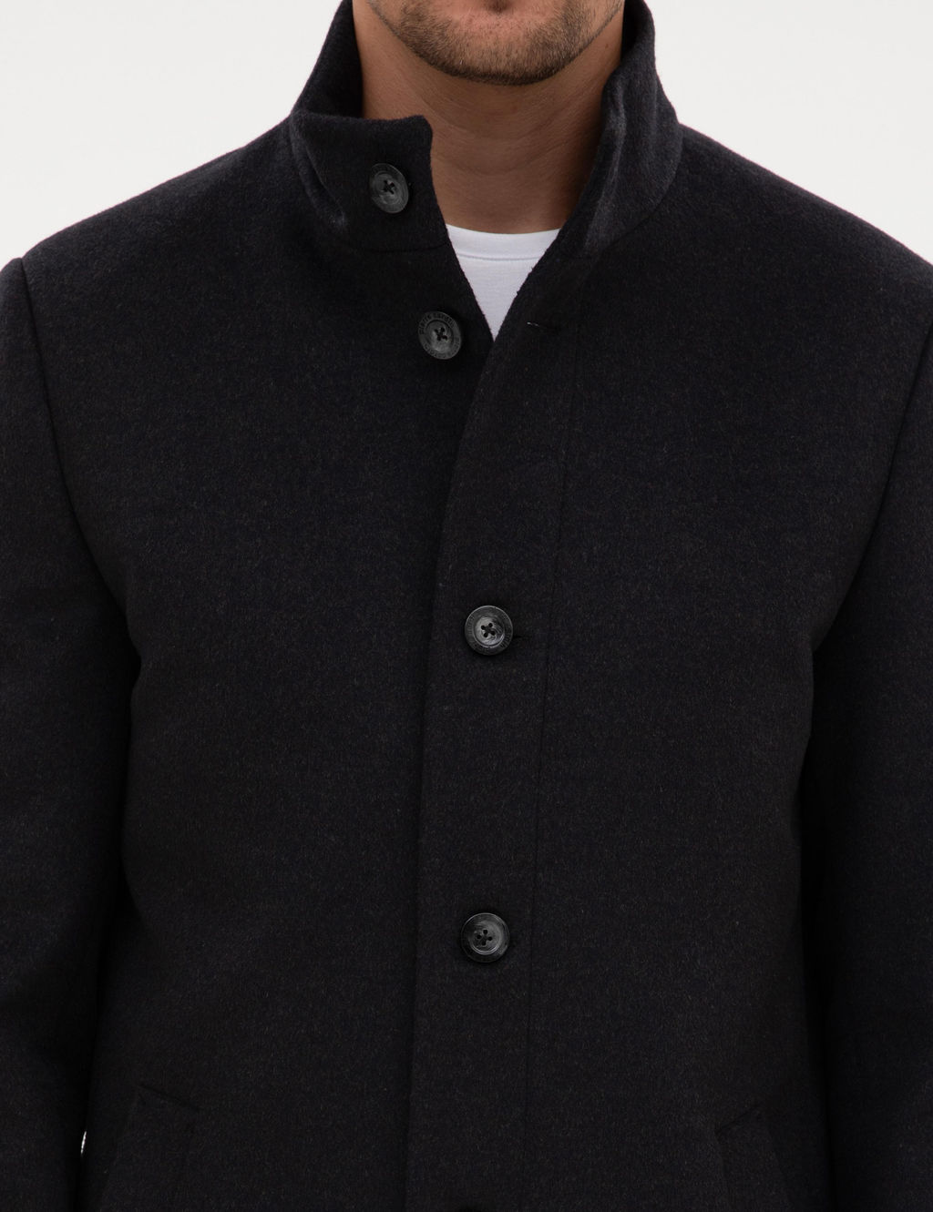 Antrasit Slim Fit Palto - Pierre cardin фото 7