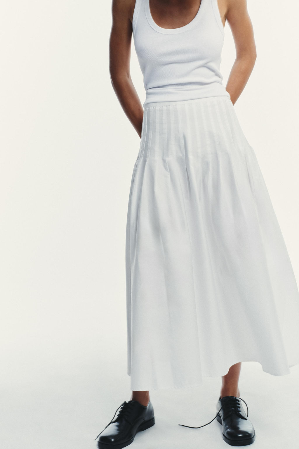 PLEATED MIDI SKIRT - Zara фото 3