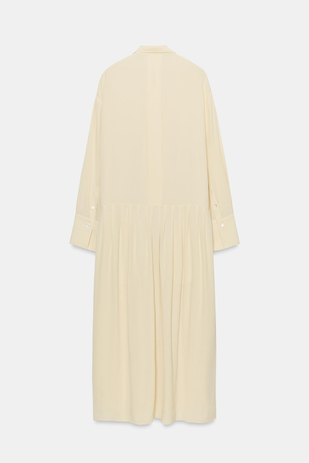 VESTIDO CAMISERO FLUIDO ZW COLLECTION / Beige - Zara фото 8