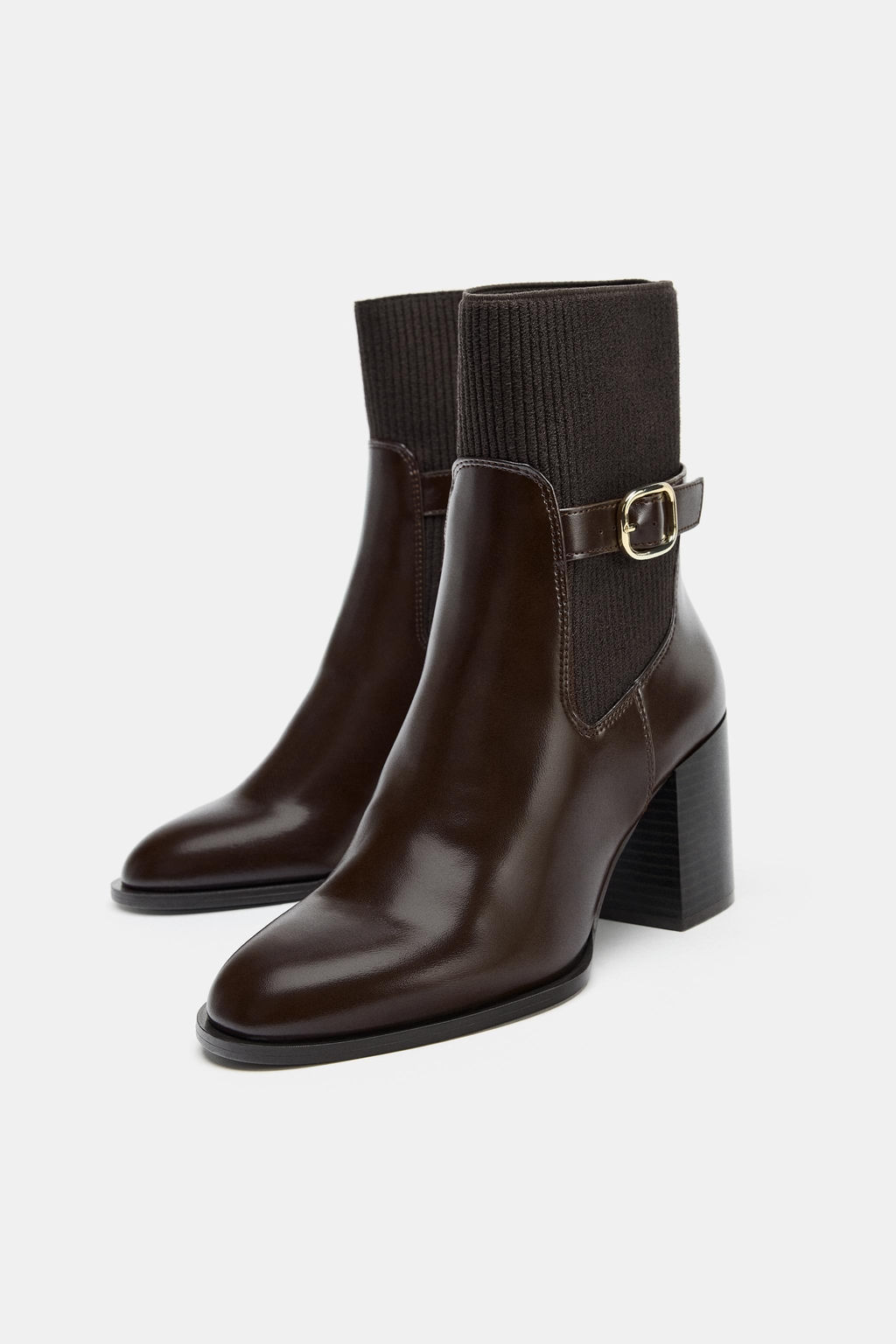 FABRIC UPPER HEELED ANKLE BOOTS - Zara фото 10