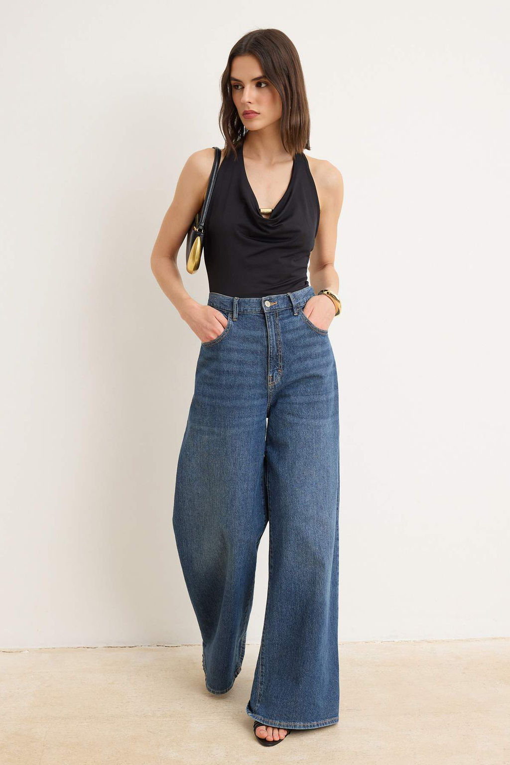 Siyah Duz Fitted Boyundan Baglamal? Kolsuz Aksesuar Detayl? C?tc?tl? Esnek Orme Body TWOSS26BD00025 - Trendyolmilla фото 2