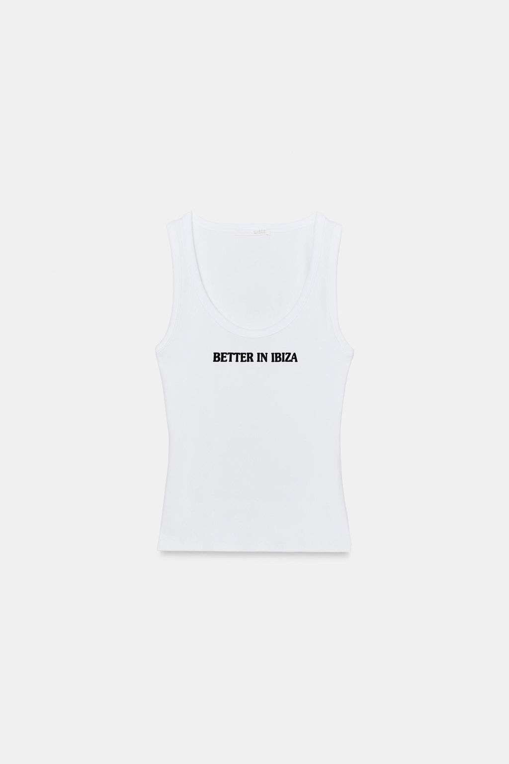 TOP RIB TEXTO / Blanco - Zara фото 2