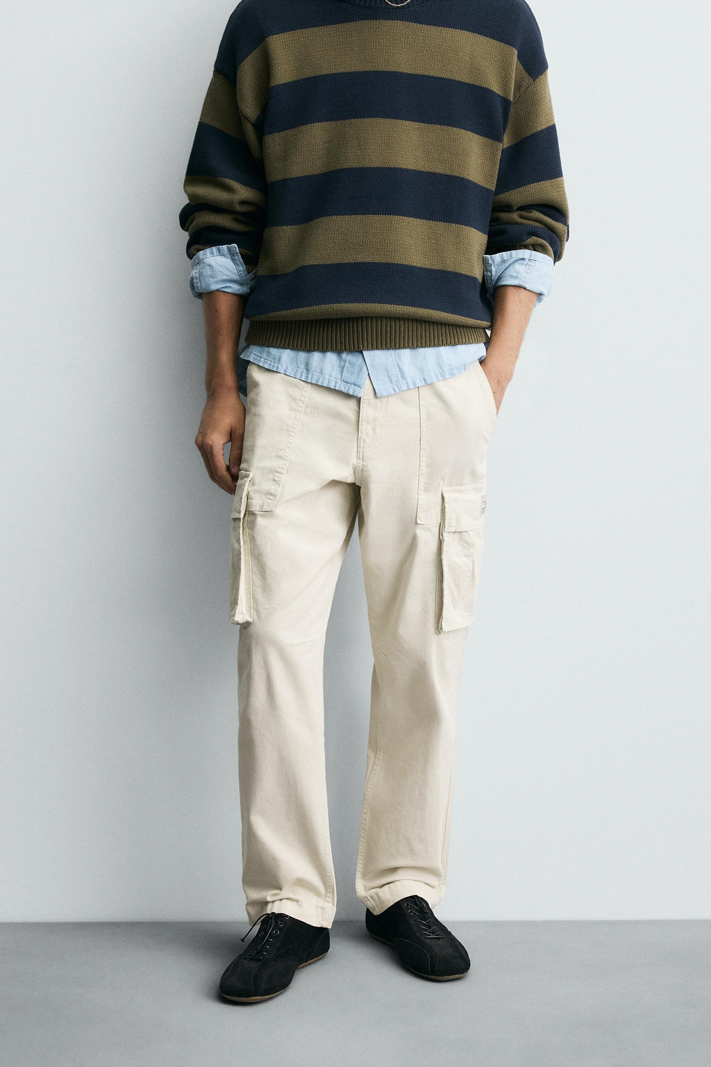 PANTAL?N CARGO RELAXED FIT / Piedra - Zara фото 2