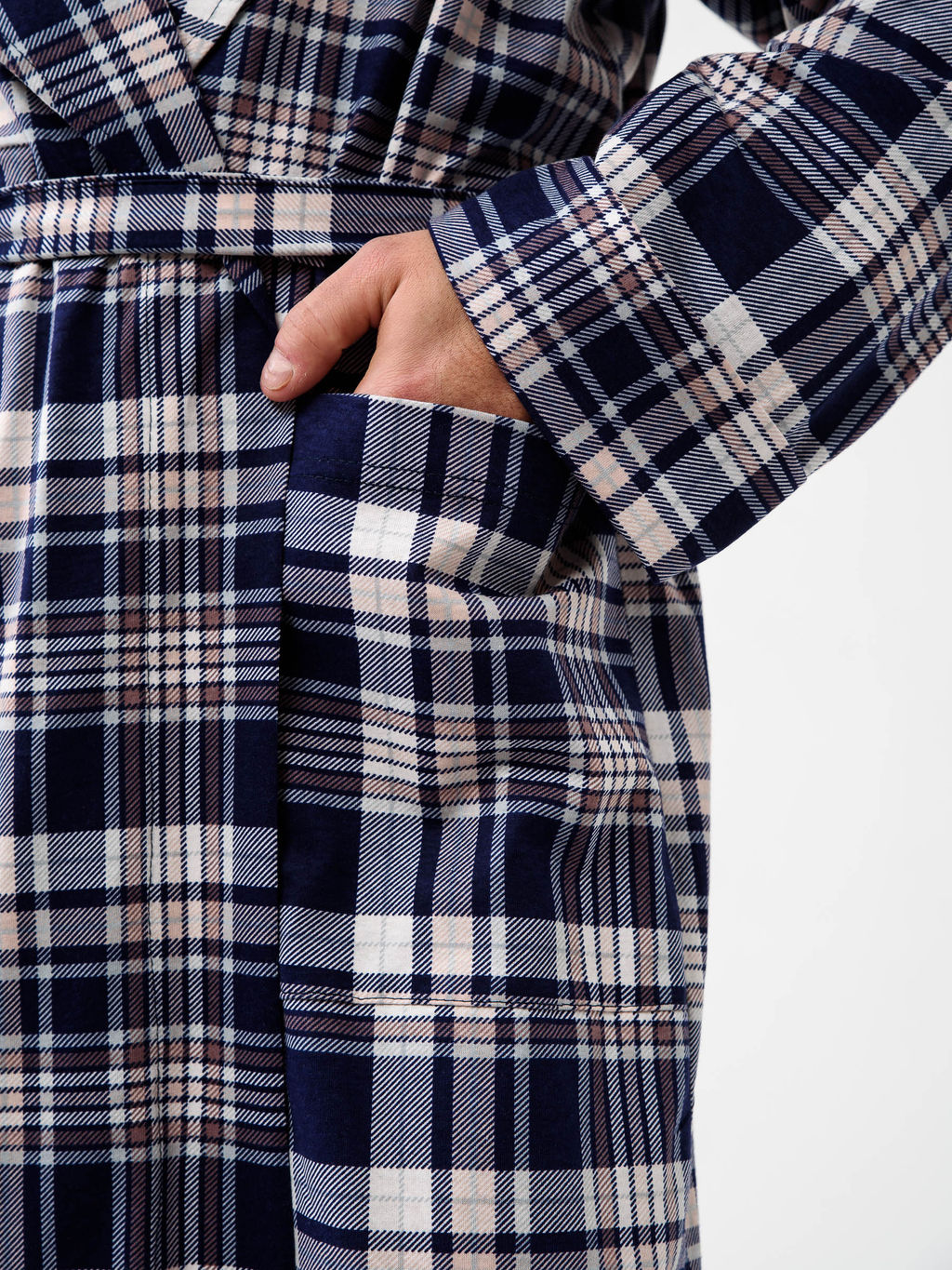 Мужской халат трикотажный чернильный 1566 (5) - Росхалат фото 9