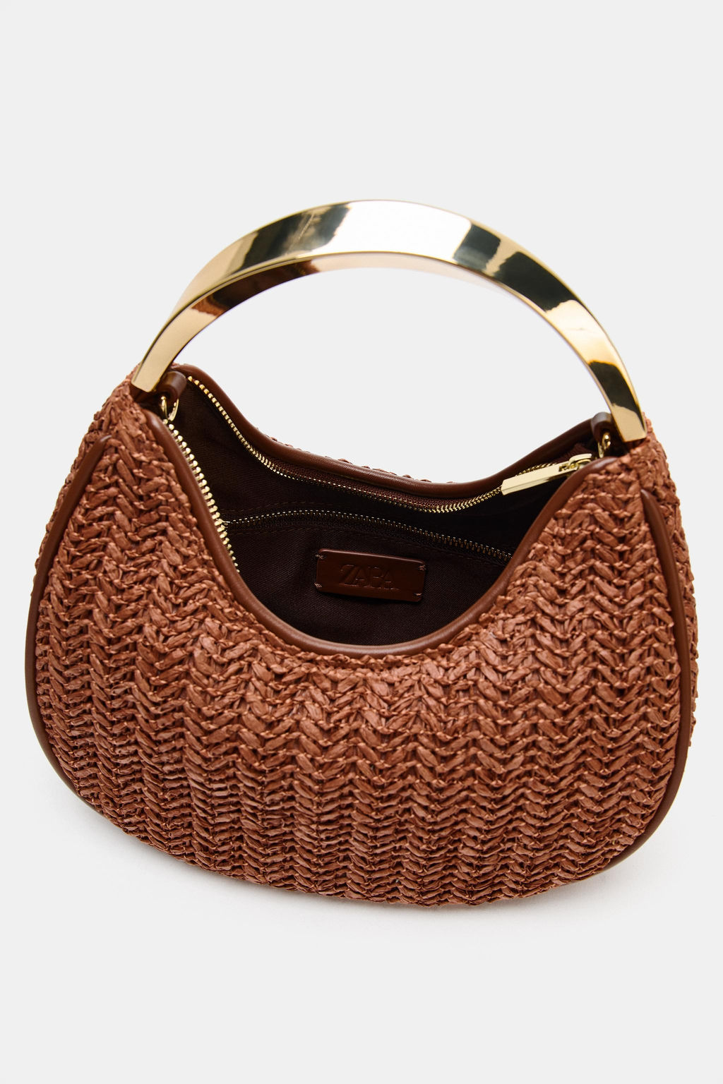BOLSO DETALLE ASA MET?LICA / Marr?n - Zara фото 5