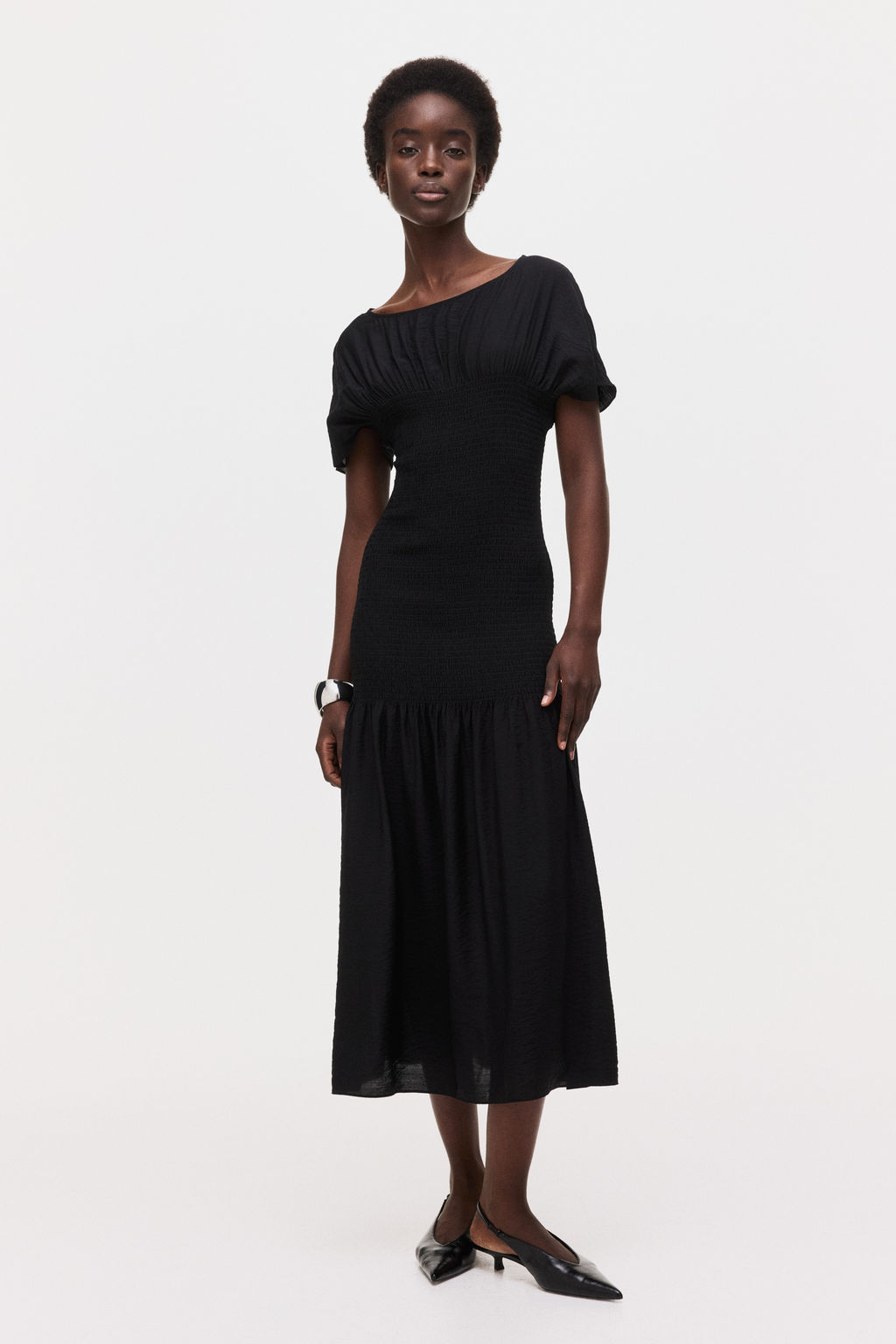 Vestido con detalles fruncidos - H&m фото 3