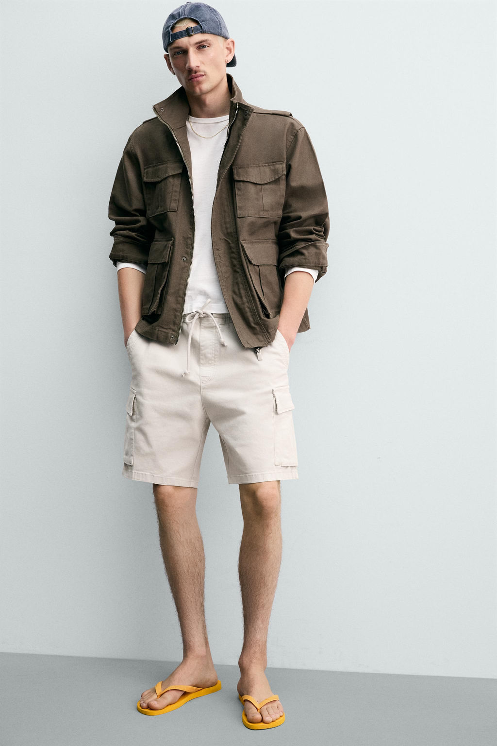 BERMUDA CARGO RELAXED FIT LAVADO / Hielo - Zara фото 6