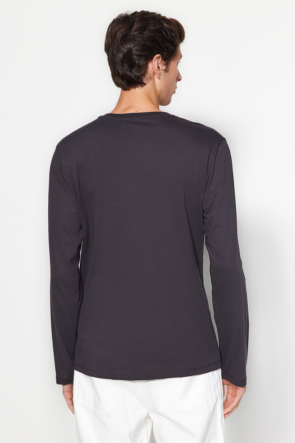 TRENDYOL MAN Siyah-Lacivert-Antrasit Regular/Normal Kesim 3lu Paket Basic %100 Pamuk Tok T-shirt TMNAW21TS0197 - Trendyolmilla фото 5
