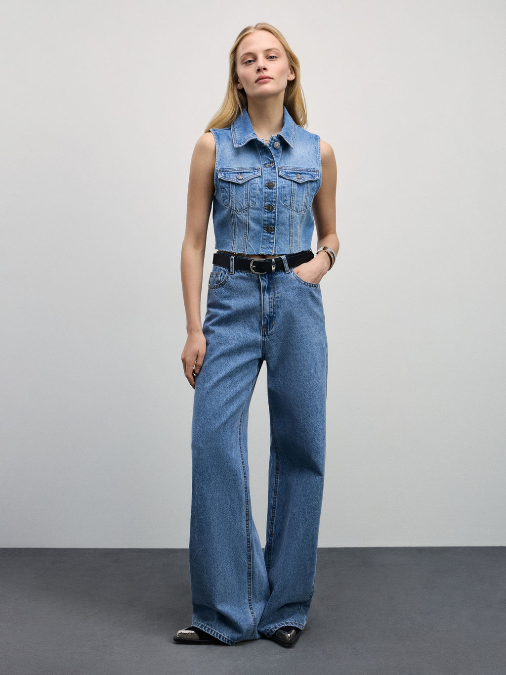 Джинсовый жилет / Zarina  фото 7