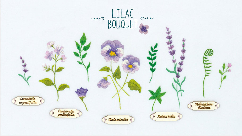 Набор для вышивания PANNA Живая картина JK-2174 Лиловый букет 32.5 х 19 см