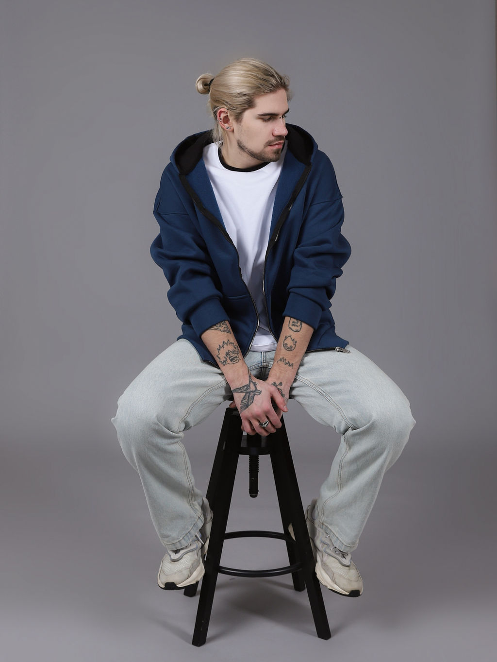 Зип Худи на молнии с начесом К550 Джинс