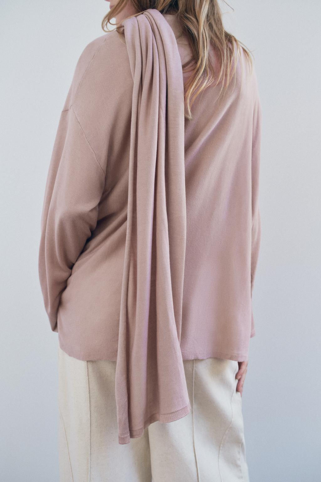 KNIT SWEATER WITH SCARF - Zara фото 3