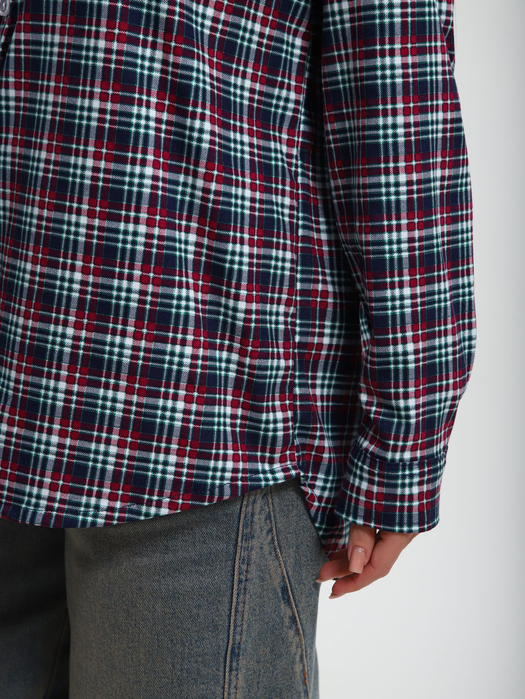 М380 Рубашка с длинным рукавом (бордо)