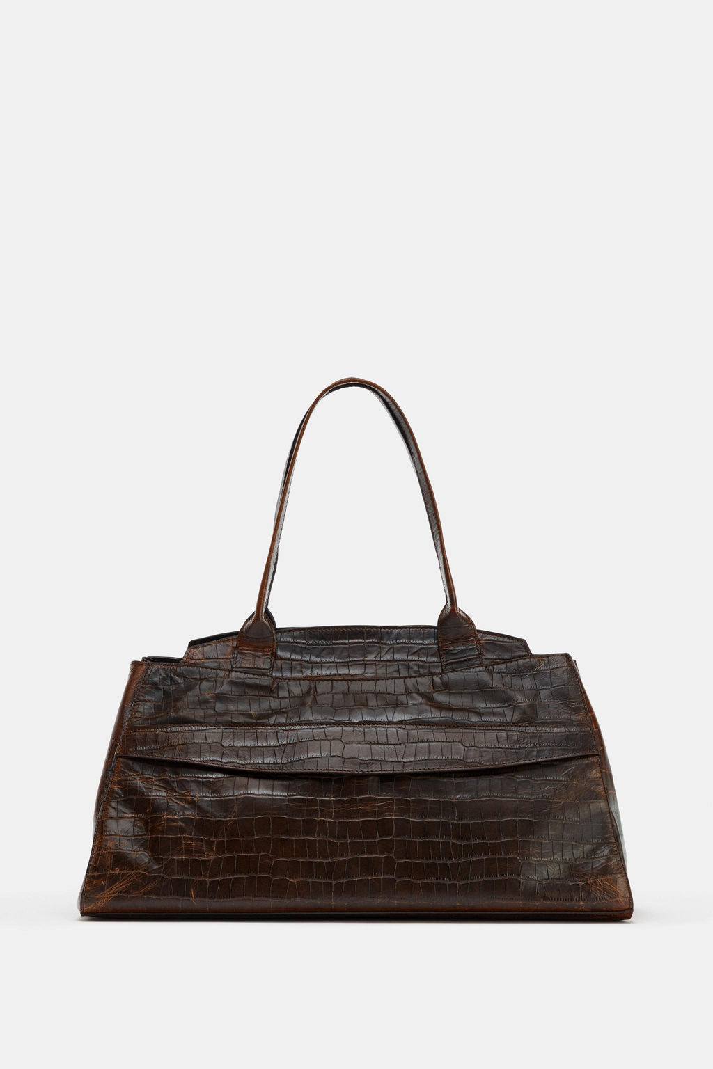 LEATHER MAXI CITY BAG - Zara фото 12