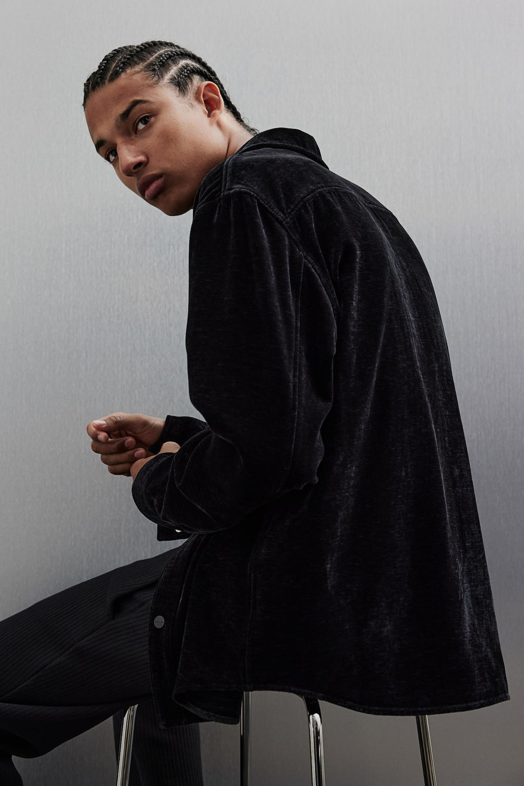 Sobrecamisa de terciopelo Regular Fit - H&m фото 4