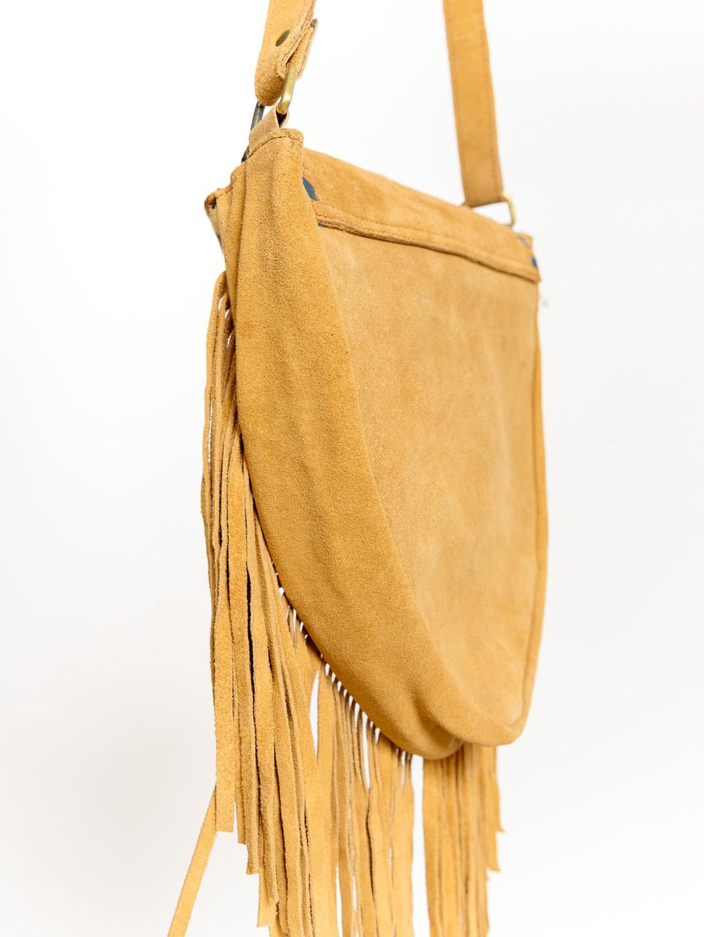 Сумка замшевая с бахромой через плечо №1127/2 - Ганг фото 4