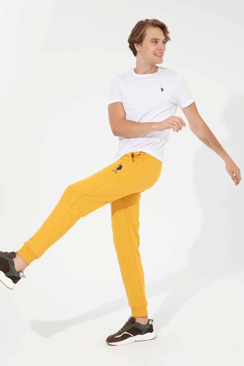 U. S. Polo Assn / Мужские шафрановые спортивные штаны - U.s. polo assn фото 3