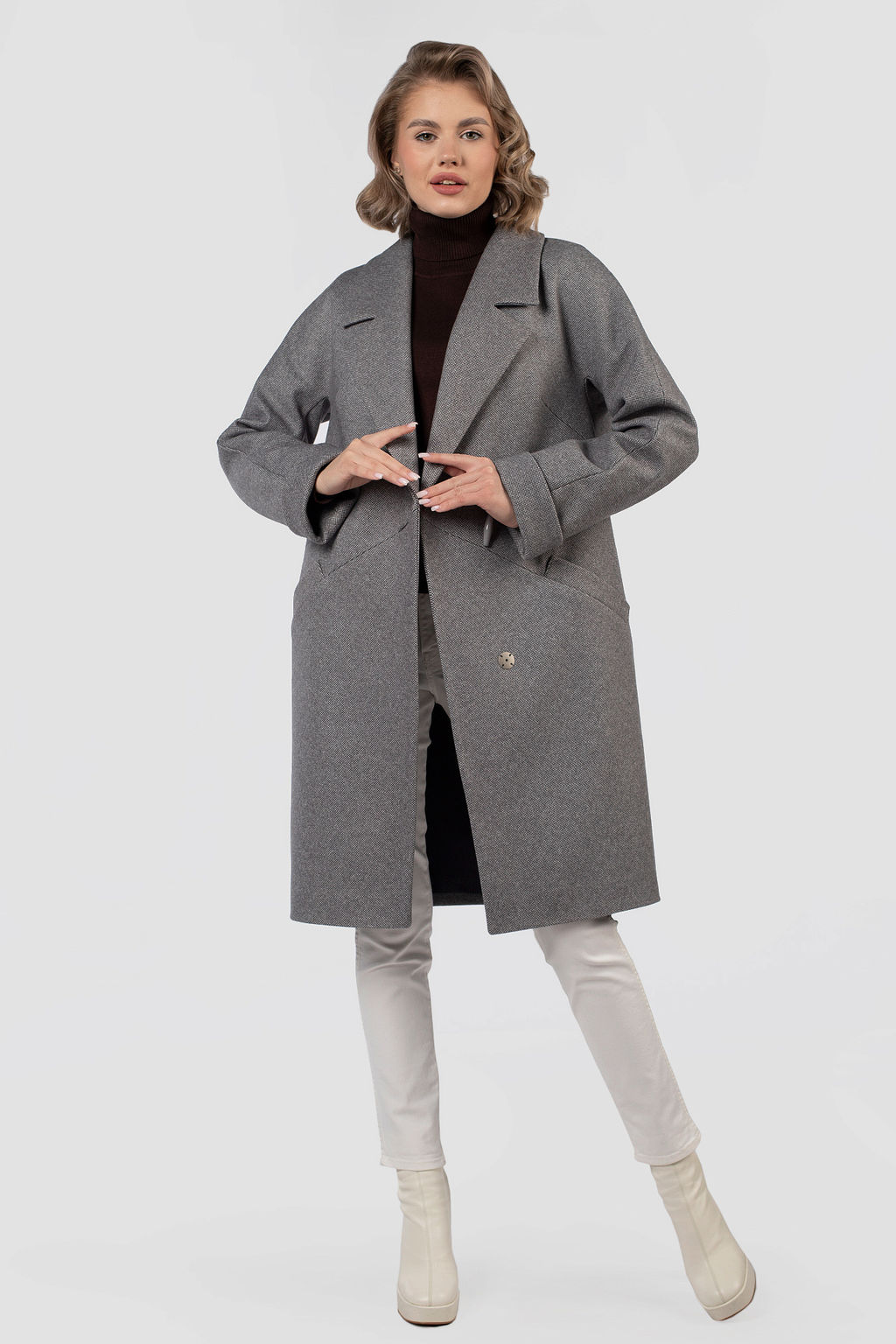 01-11898 Пальто женское демисезонное - El podio фото 2