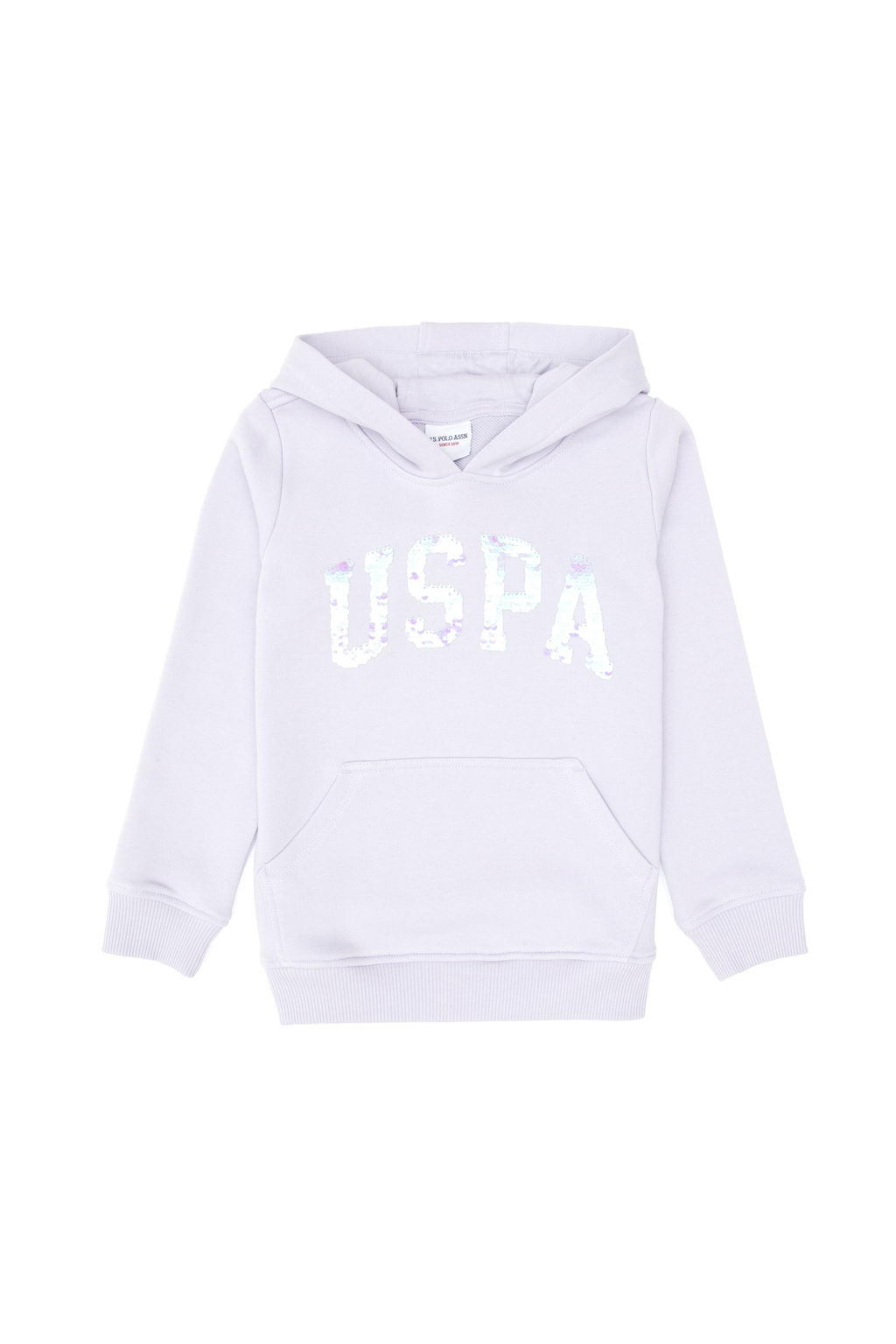 K_z _ocuk Lila Payet __lemeli Kap__onlu Basic Sweatshirt Sepette S_rpriz _ndirim - U.s. polo assn фото 2