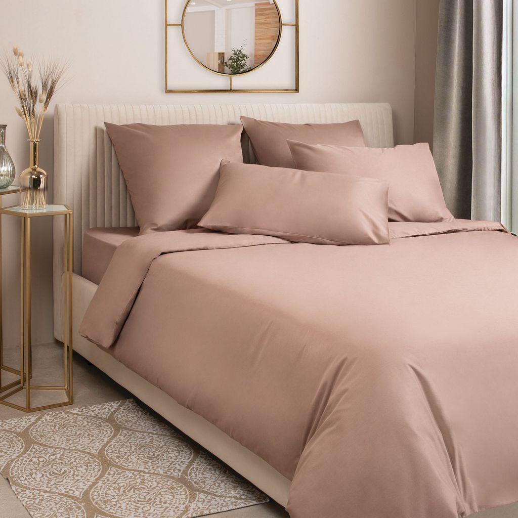 Постельное белье Моноспейс 2сп Max + 4 наволочки, бежевый