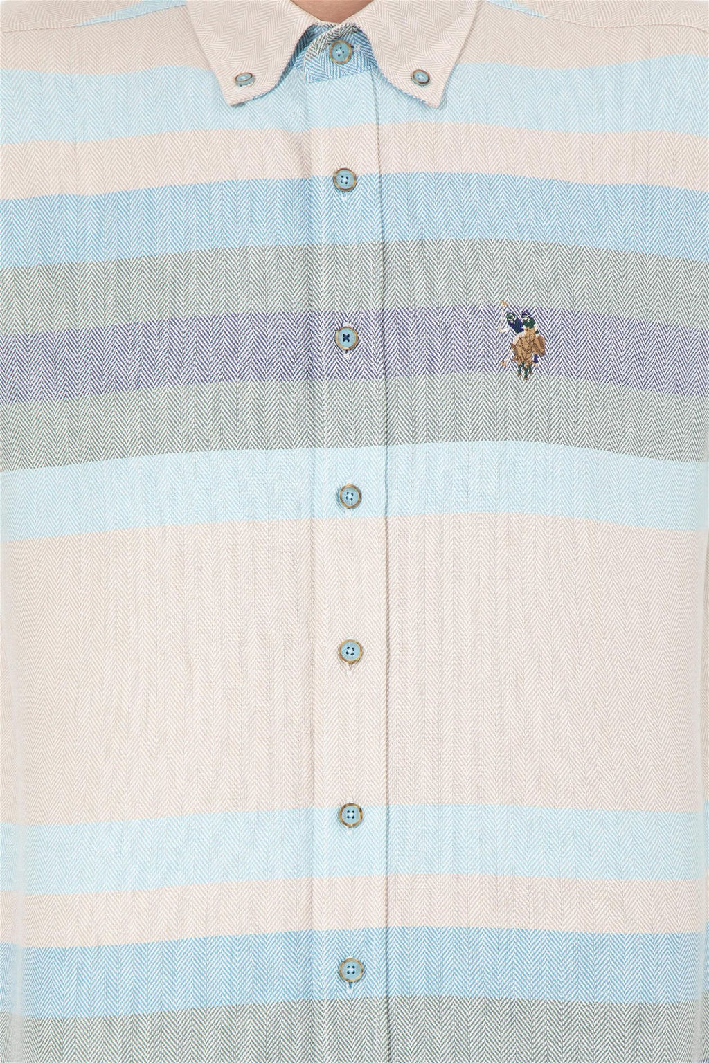 Мужская синяя скидка рубашки с длинным рукавом в корзине - U.s. polo assn фото 6