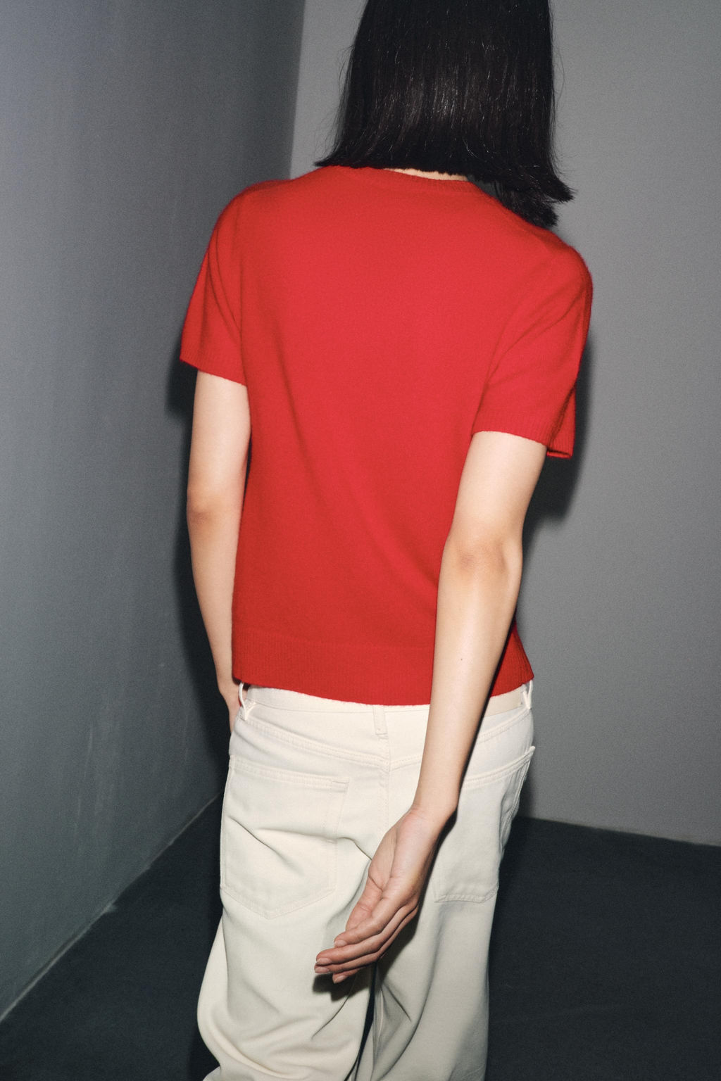 100% CASHMERE SHORT SLEEVE SWEATER - Zara фото 3