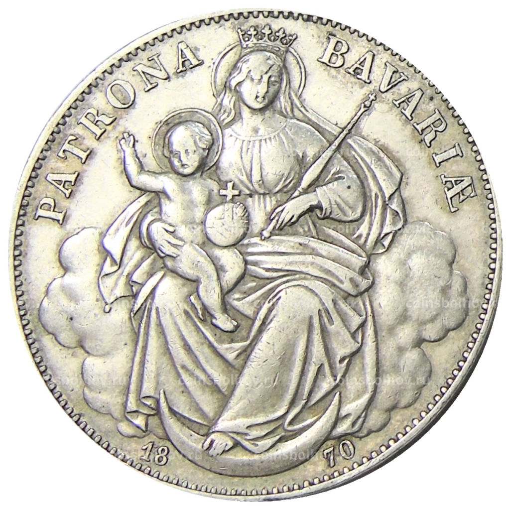 1 талер 1870 года Германские государства  Бавария