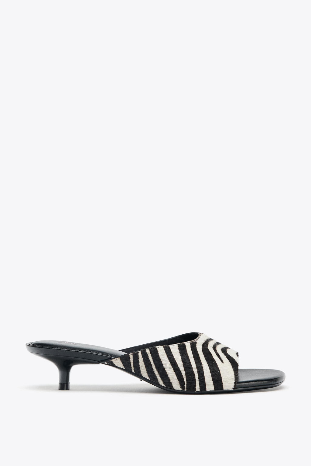 ANIMAL PRINT LEATHER KITTEN HEEL MULES - Zara фото 2