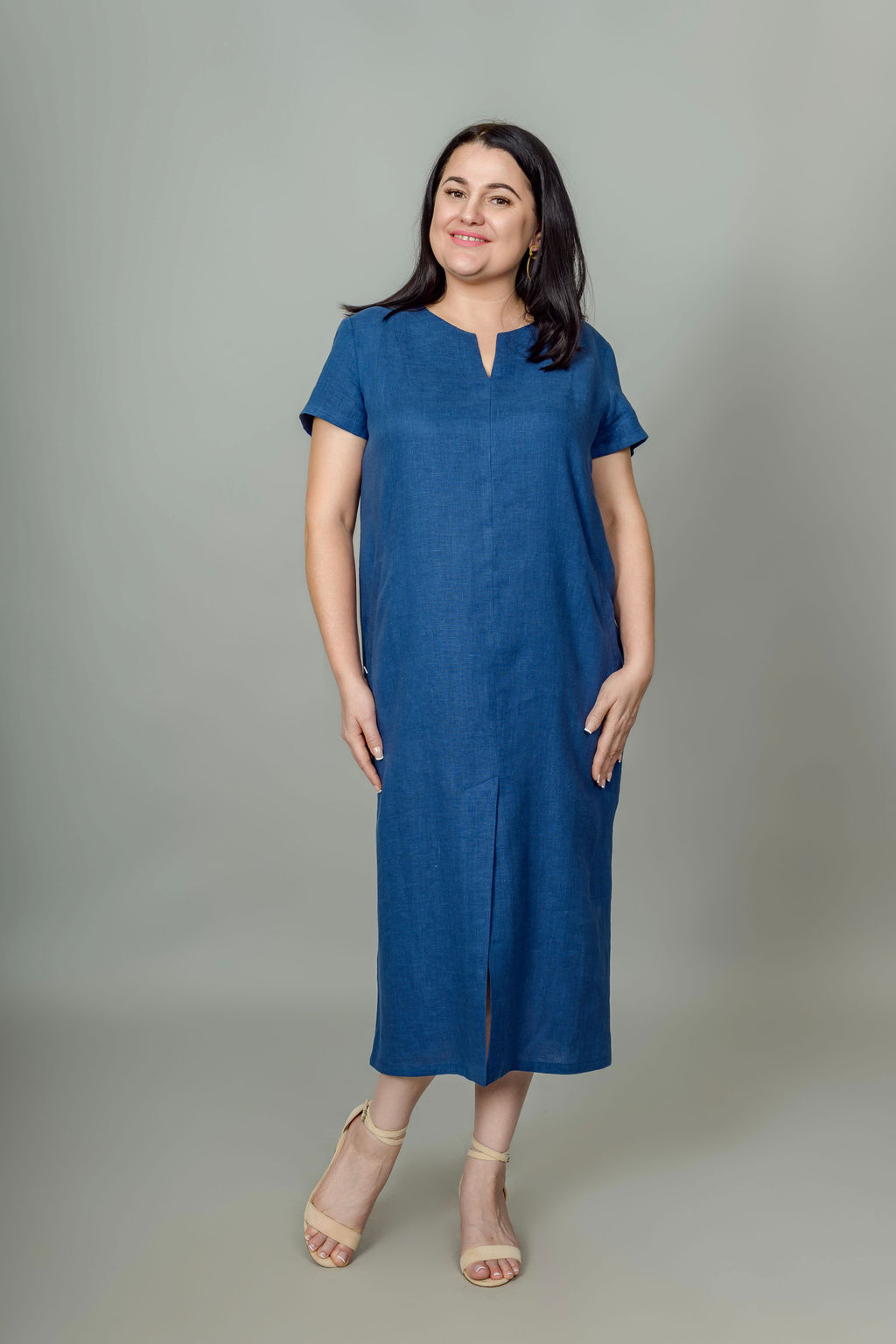 Платье  100% лен