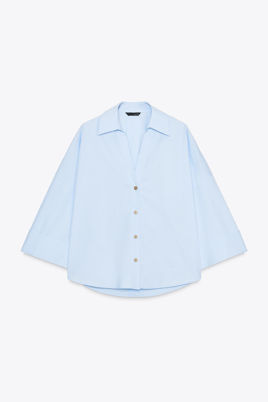 WIDE-SLEEVE POPLIN SHIRT - Zara фото 16