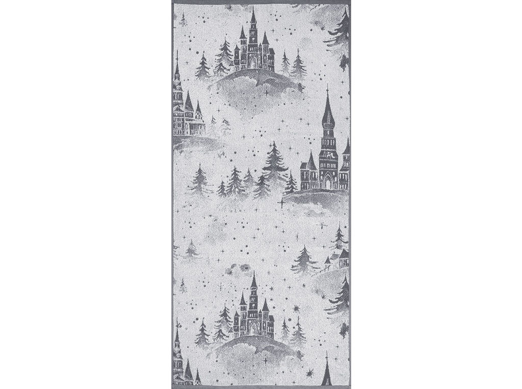 Полотенце махровое 6с102.411ж1 Зимняя сказка(графит5) 67х150см