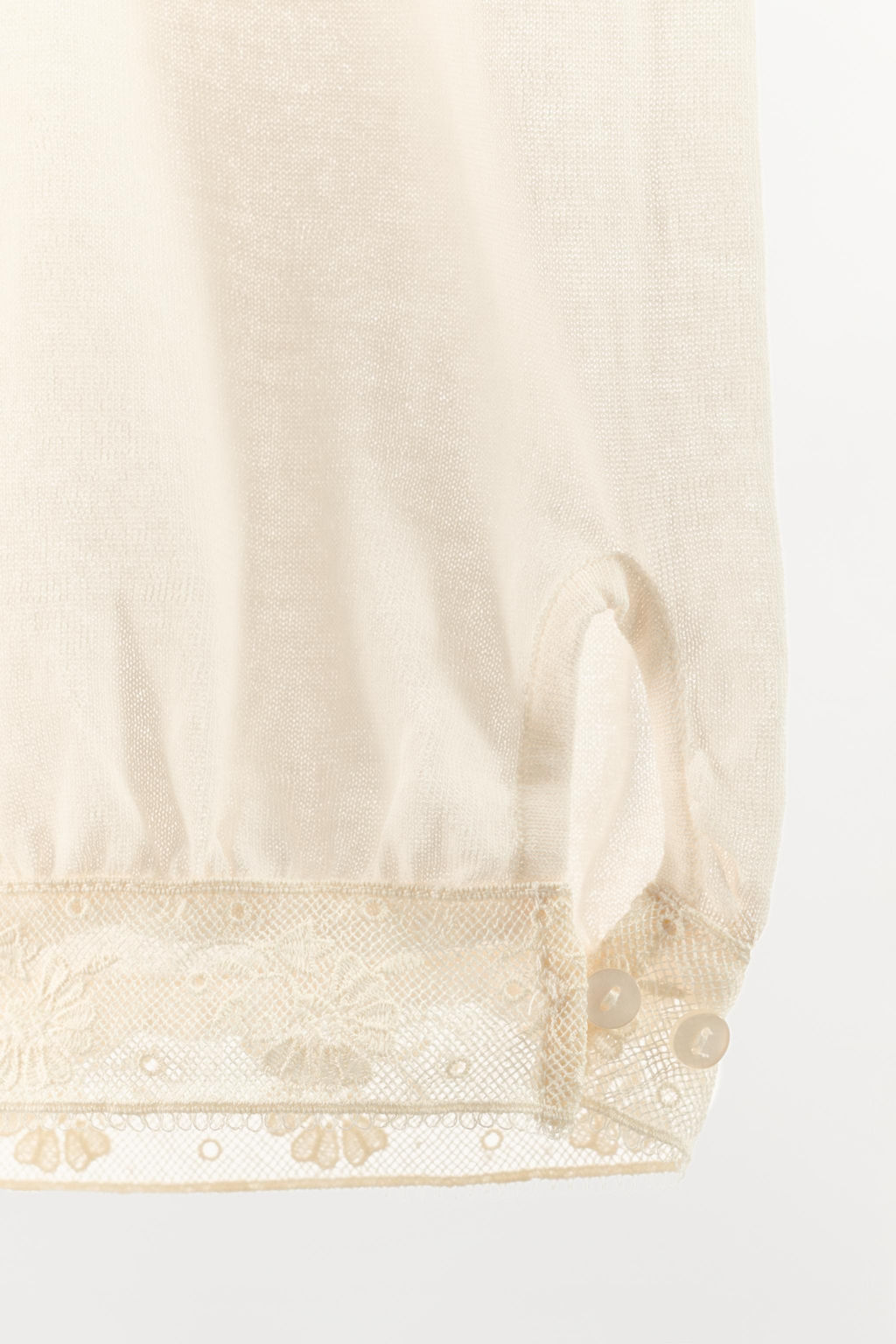 PANTAL?N PUNTO FINO ENCAJE / Crudo - Zara фото 7