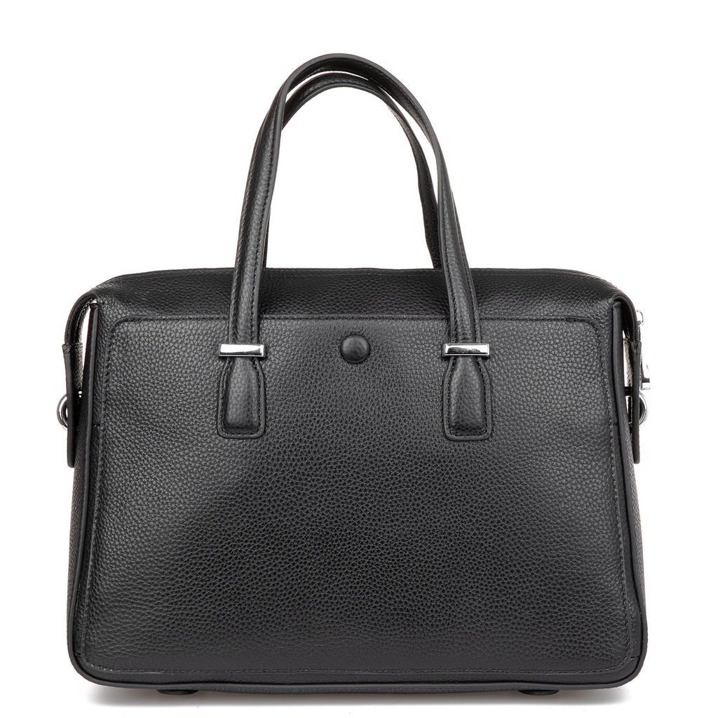 CZ16590 black женская кожаная сумка  Barcelo Biagi